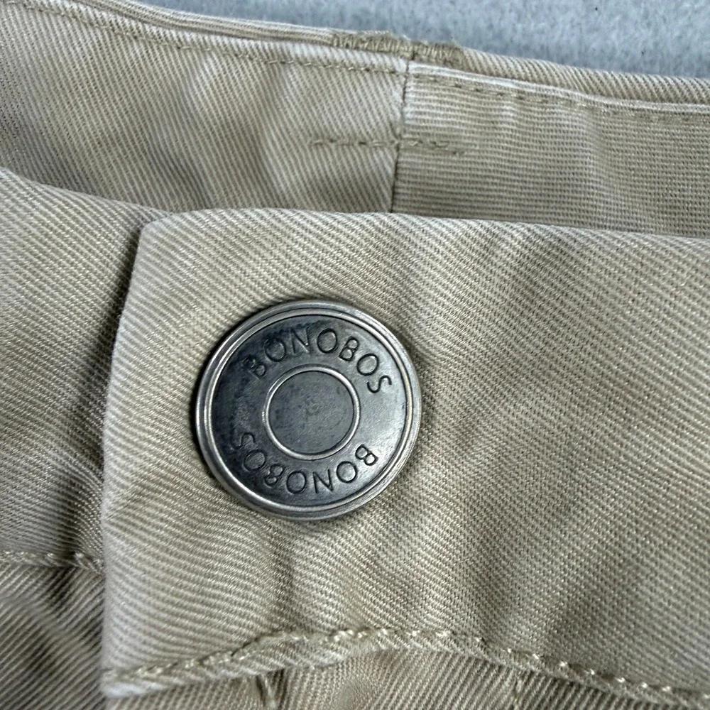 Bonobos Chino Shorts Men 36 Khaki Tan 11 Inch Inseam Casual Outdoor Summer Relax - Picture 10 of 10